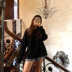 COS black sweatshirt